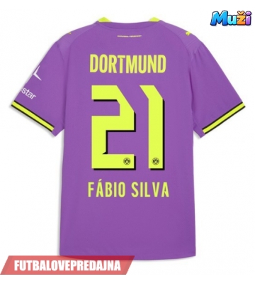 Lacne Muži Futbalové dres Borussia Dortmund Fabio Silva #21 2026-27 Krátky Rukáv - Tretina